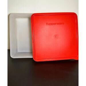 Tupperware Snack-Stor Large Rectangular Food Storage Container with lid